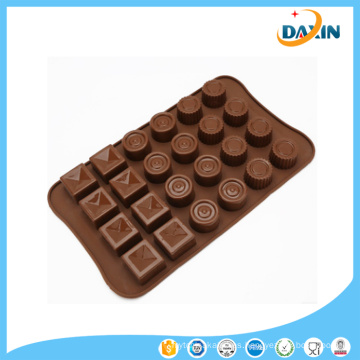 Molde reutilizable del chocolate del silicón de la categoría alimenticia Multi-Style hecho en casa barato del precio
